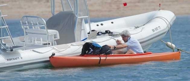 John Kerry on boat