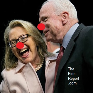 with Hilary clinton red noses