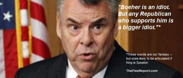 Peter king trashes Boehner