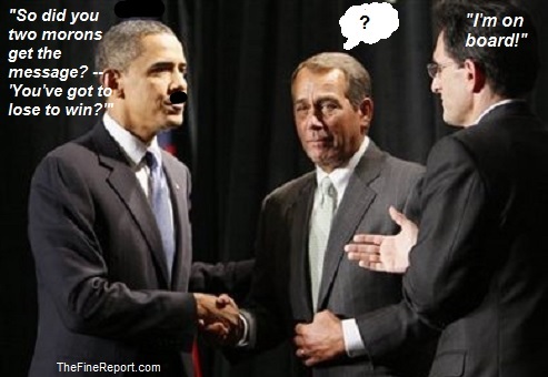 OBama boehner and cantor lose to win