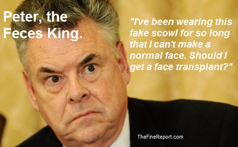 Peter King angry fake scowl