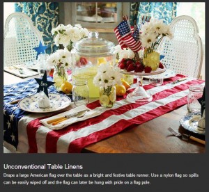 HGTV US flag tablecloth