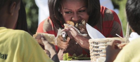 Michelle Obama eating.jpg edited