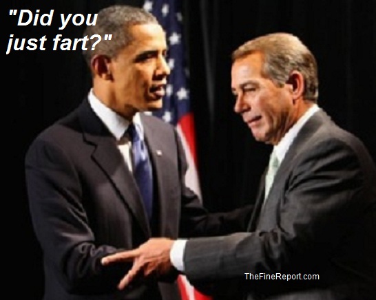 Obama and Boehner awkward