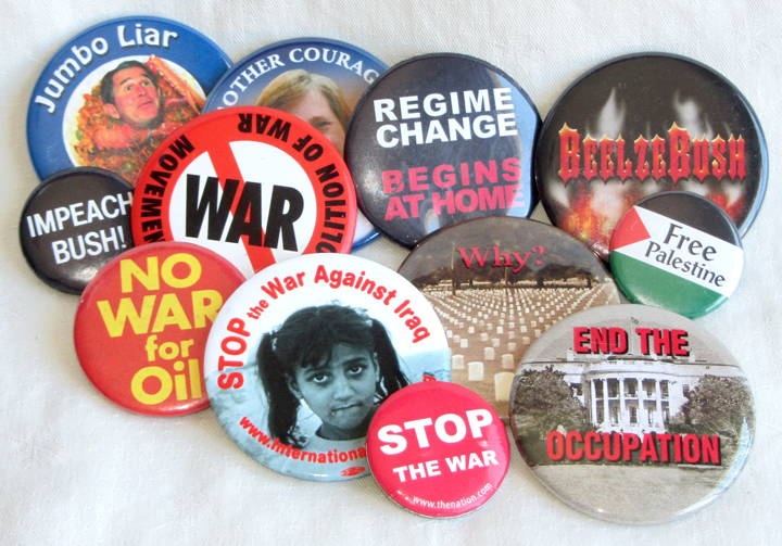 anti war buttons