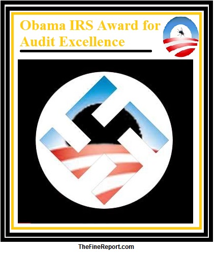 Obama nazi swastika small IRS award
