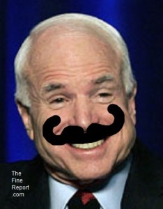 McCain with mexican moustache